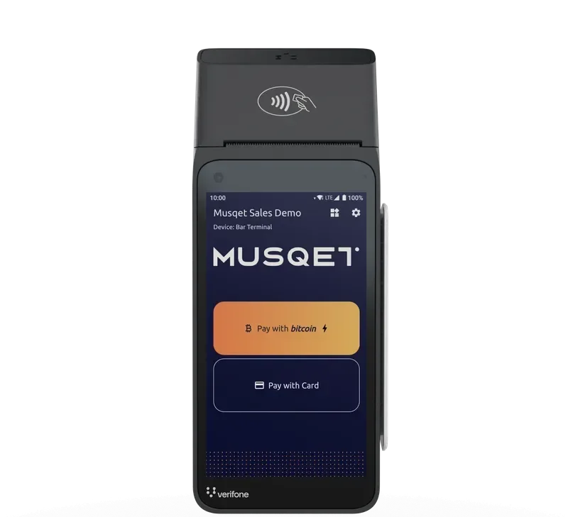 Musqet POS terminal accepting a card payment